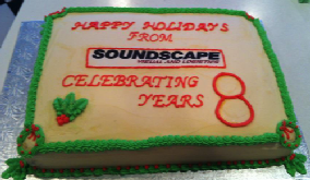 Custom Logo Holiday Party Cake Custom Logo Holiday Party Cake